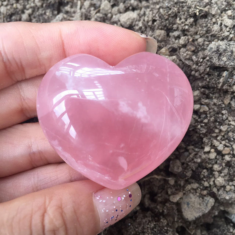 Rose Quartz Heart-Shaped Love Stone