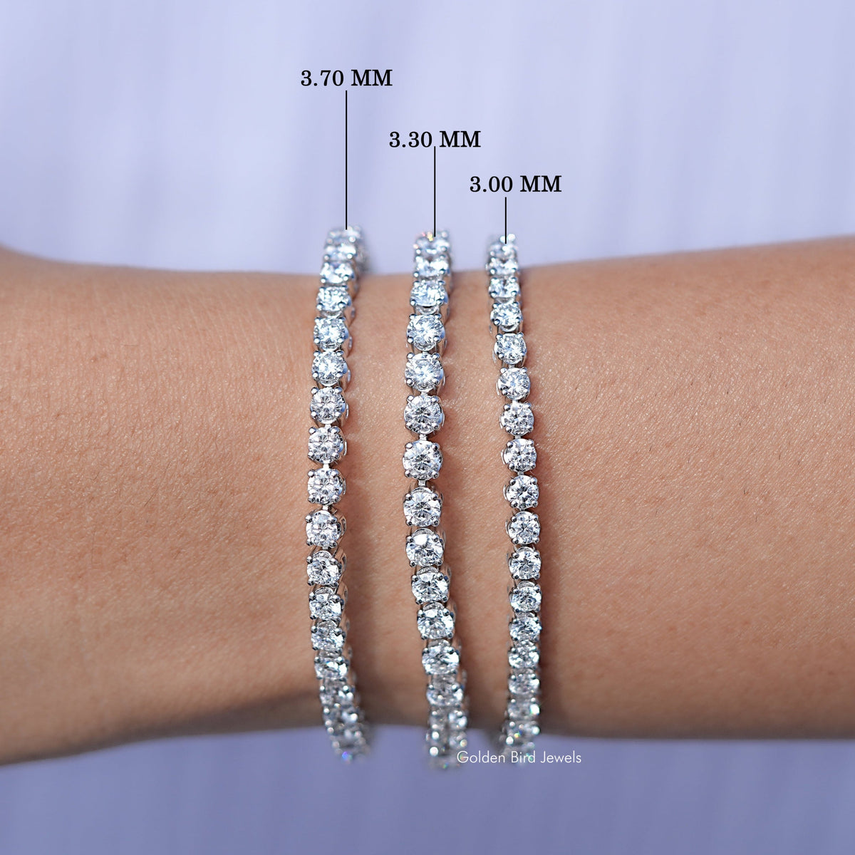 Round Cut Lab Grown Diamond Tennis Bracelet