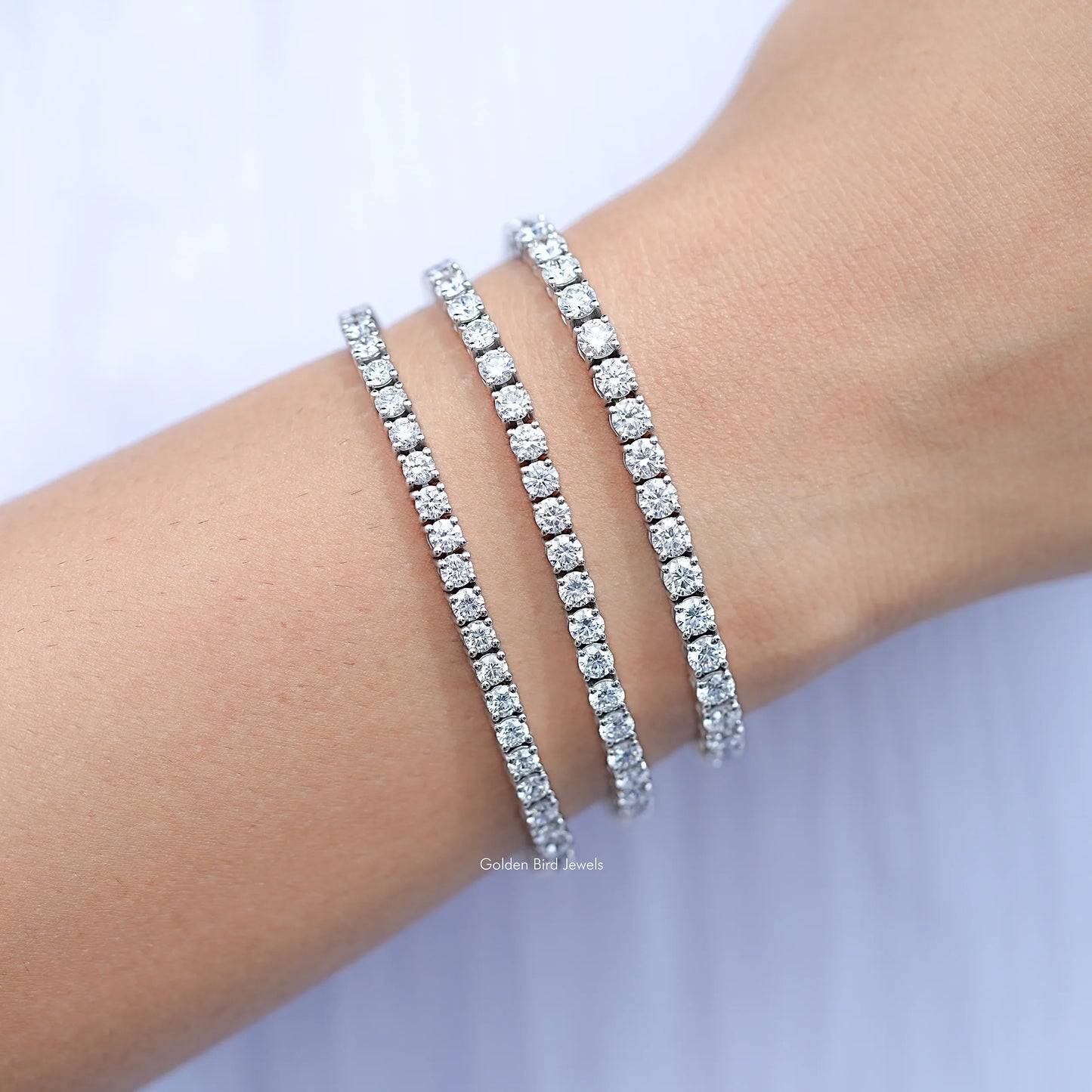 Round Cut Lab Grown Diamond Tennis Bracelet