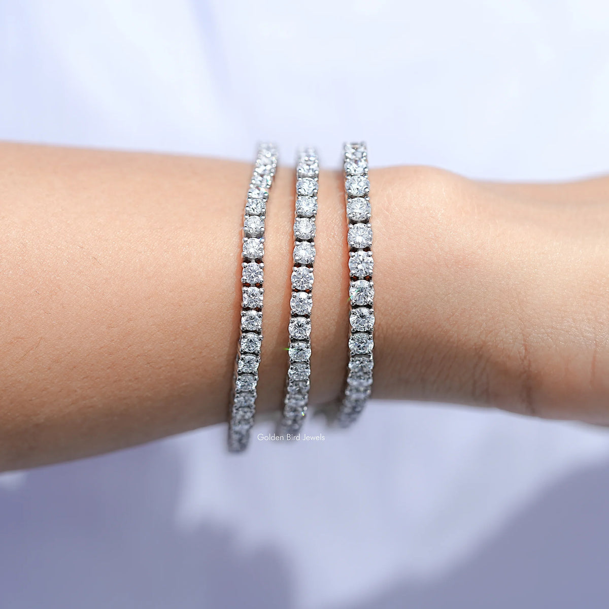 Round Cut Lab Grown Diamond Tennis Bracelet