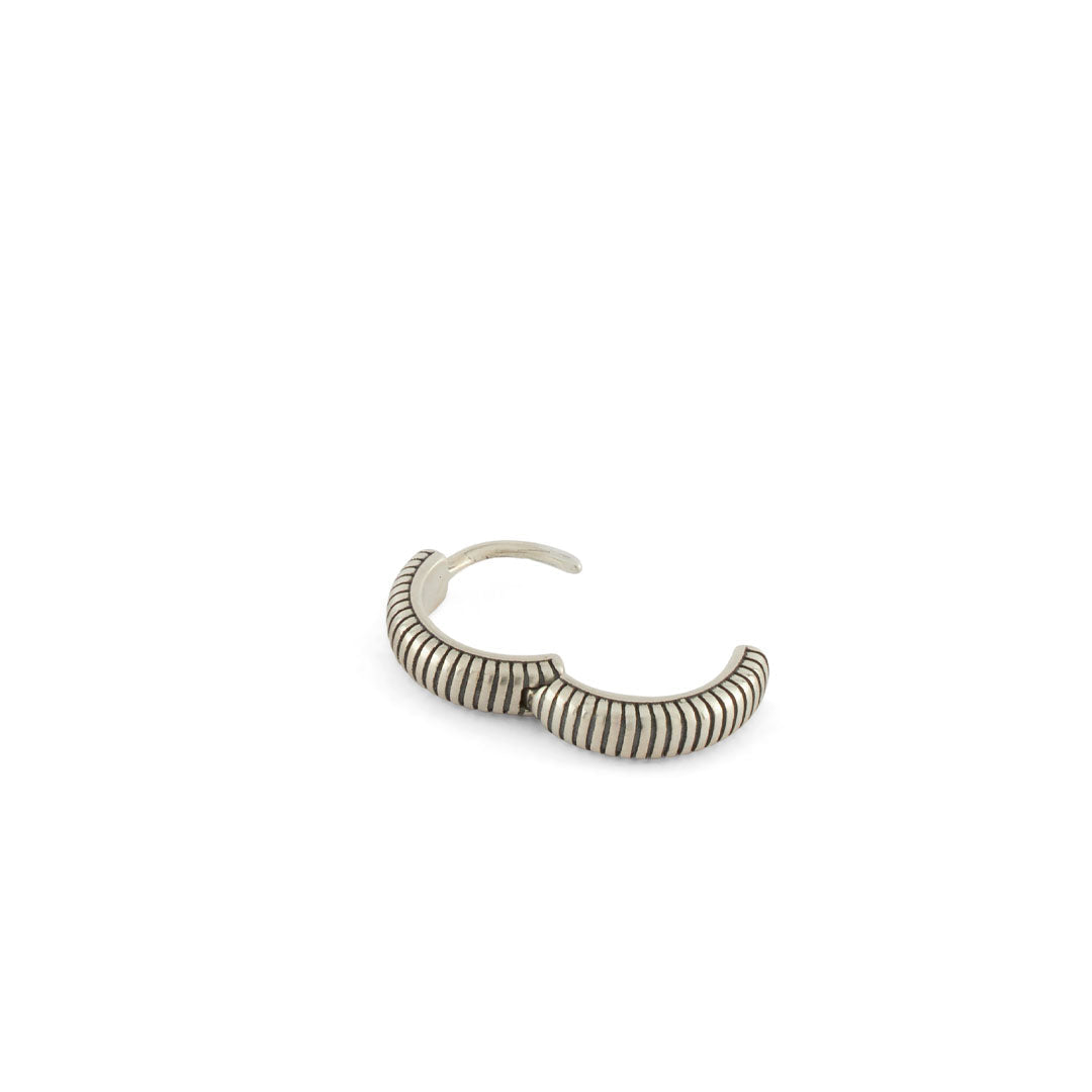 Silver Lasso Hoop Earring