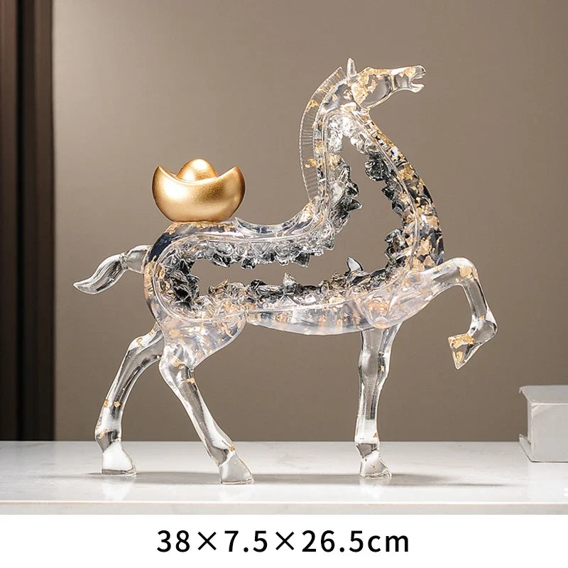 Crystal-Form Horse Sculpture
