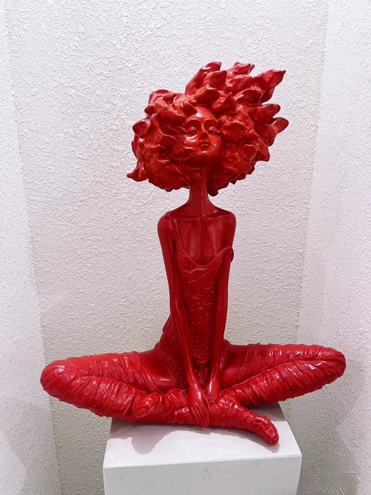 Seated Figure with Wild Hair