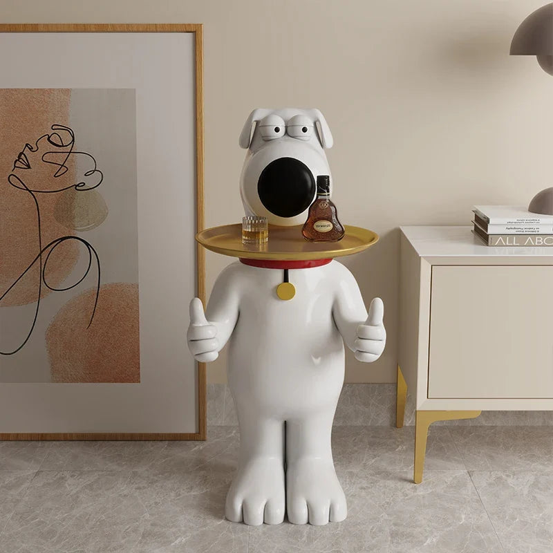THE CONCIERGE | Standing Dog Butler Sculpture