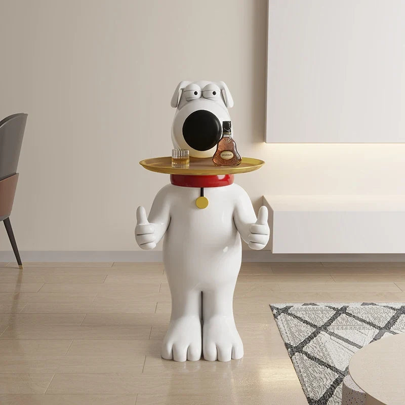 THE CONCIERGE | Standing Dog Butler Sculpture