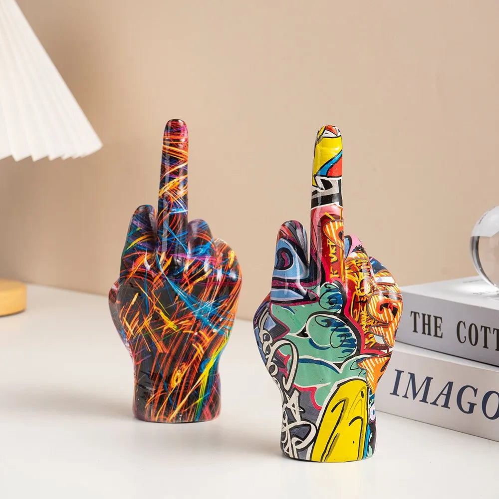 Graffiti Hand Resin Sculpture