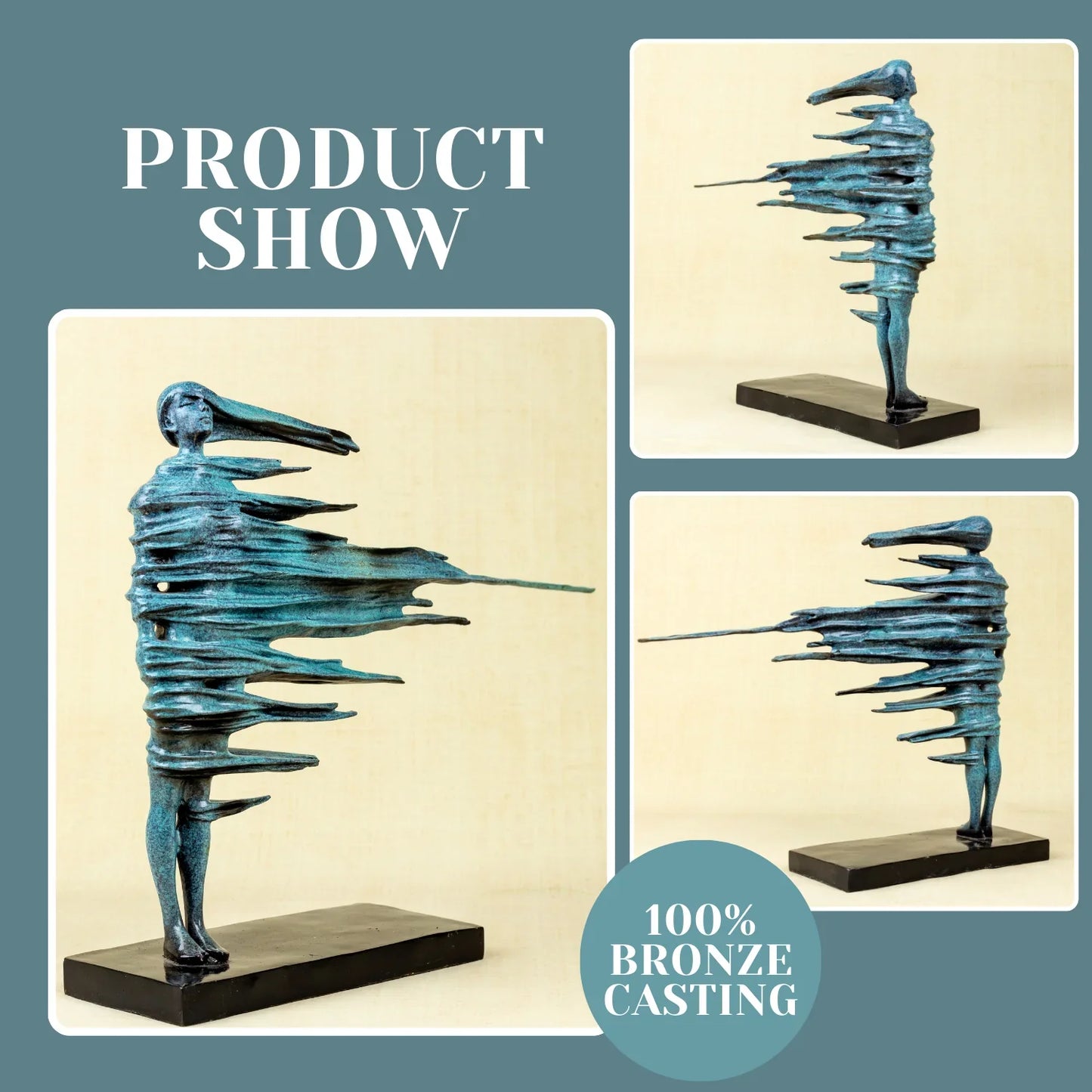 THE CURRENT | Wind-Form Female Bronze Sculpture