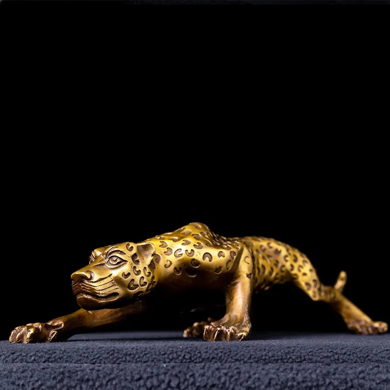 PANTHERA | Hand-Cast Bronze Stalking Leopard