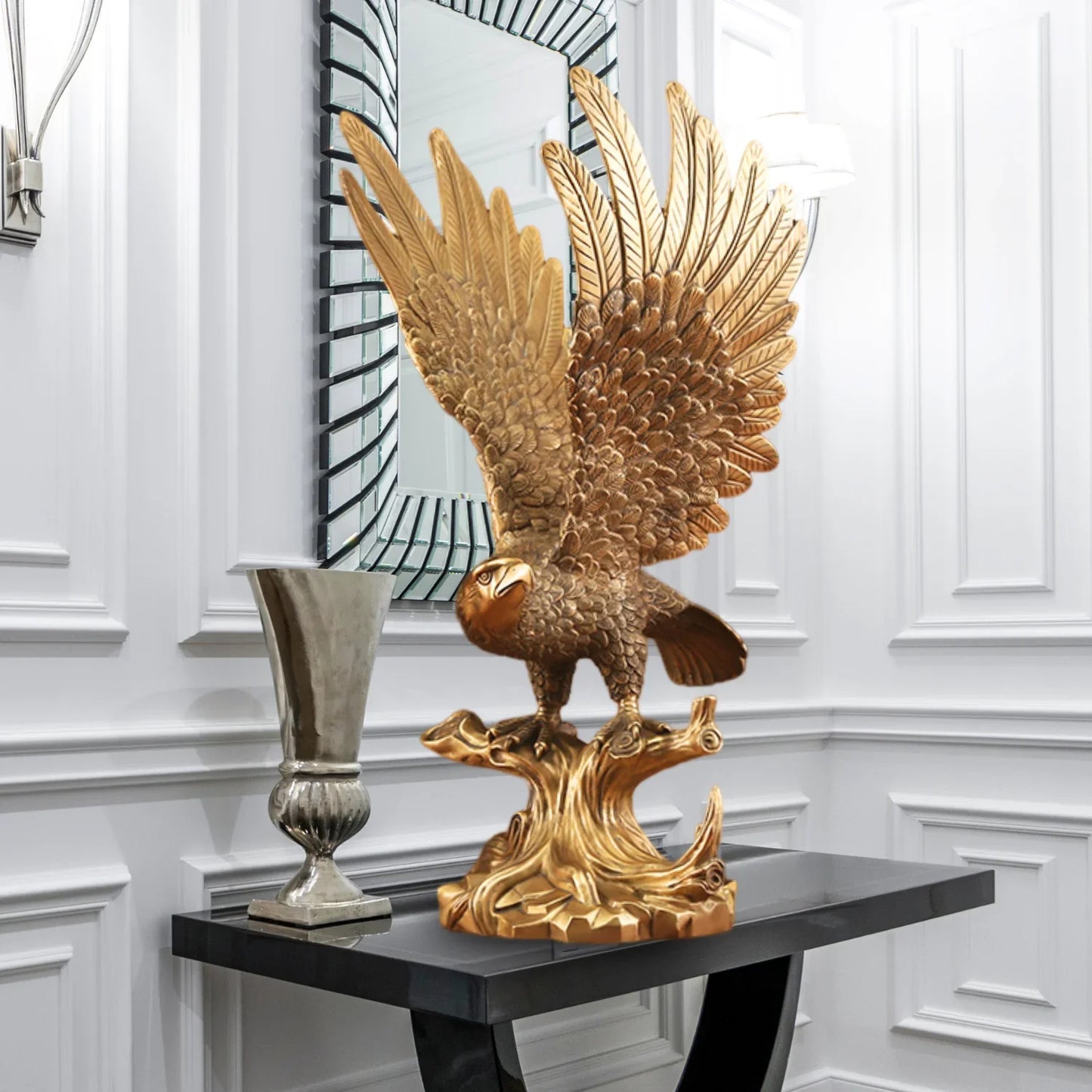 Bronze Flying Eagle Sculpture