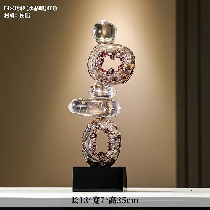 Stacked Totem Resin Sculpture