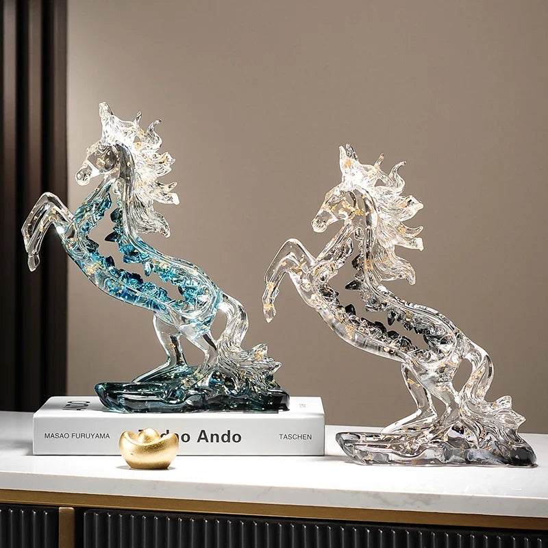 Crystal-Form Horse Sculpture