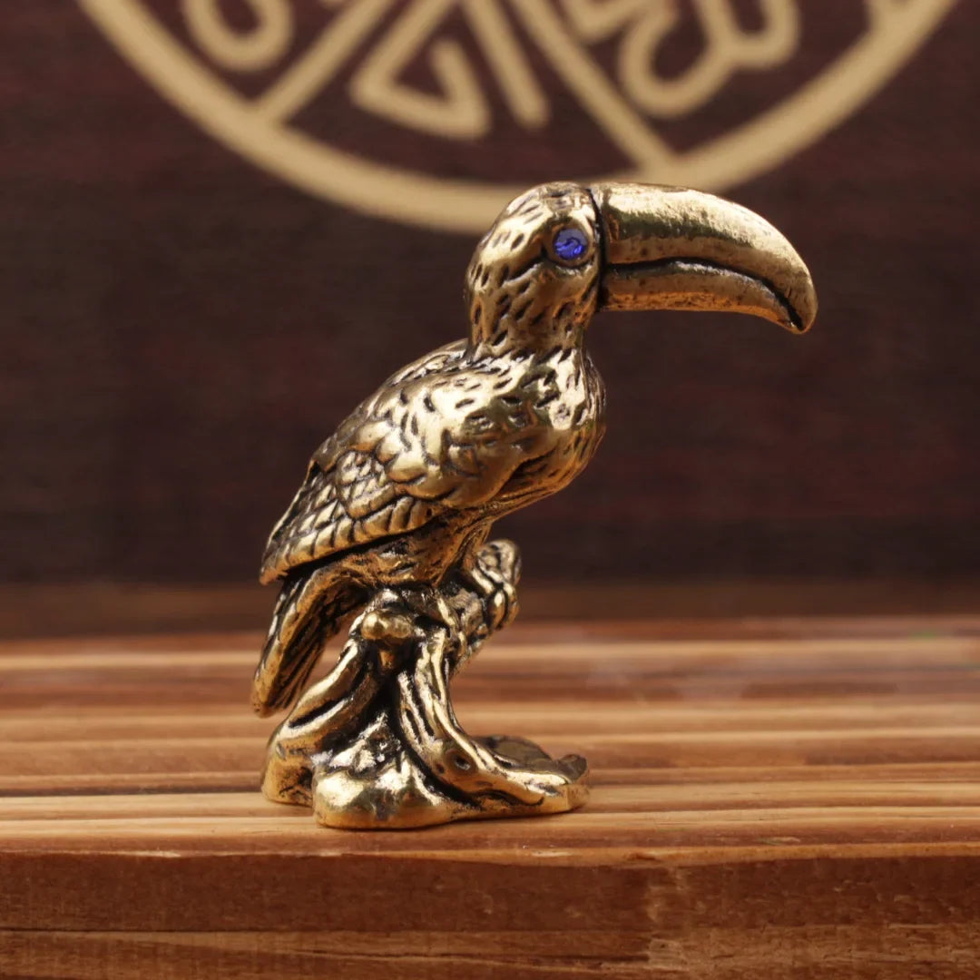 Miniature Brass Toucan Sculpture