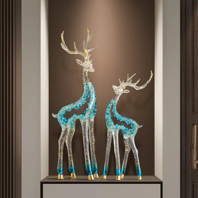 Crystal-Form Stag Sculpture