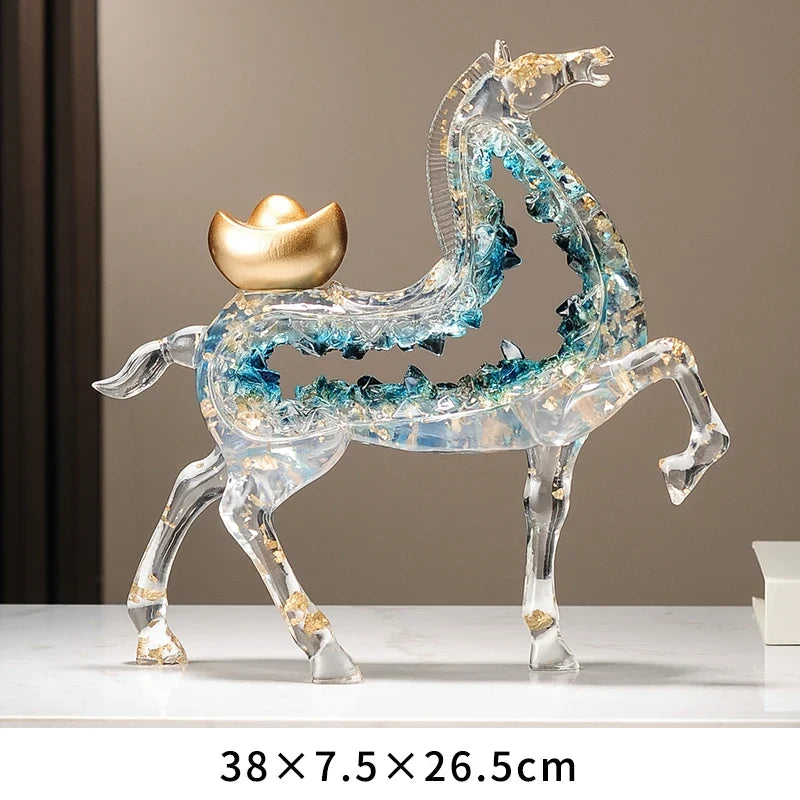 Crystal-Form Horse Sculpture