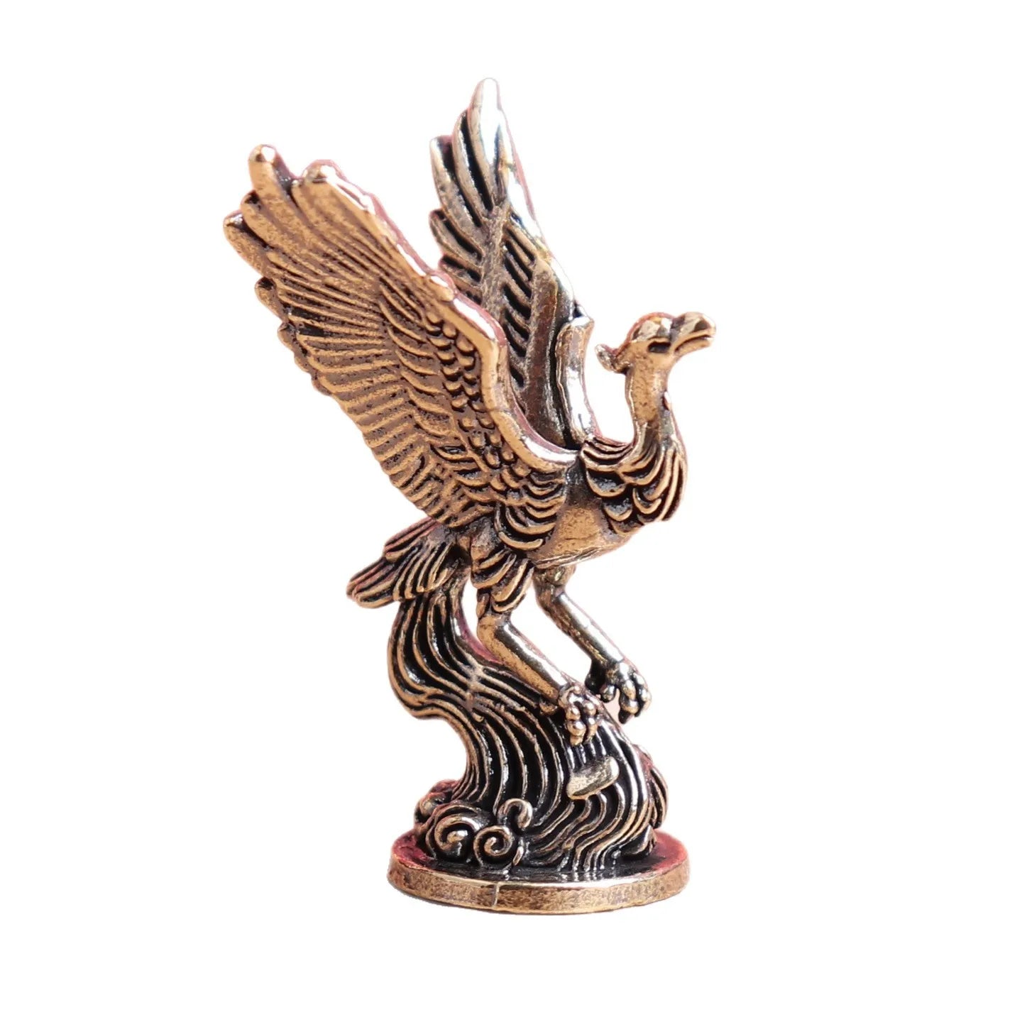 Miniature Brass Phoenix Sculpture