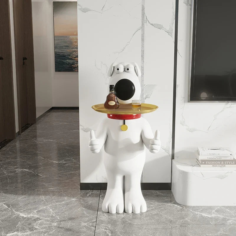 THE CONCIERGE | Standing Dog Butler Sculpture
