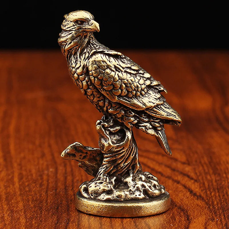 Miniature Brass Eagle Sculpture