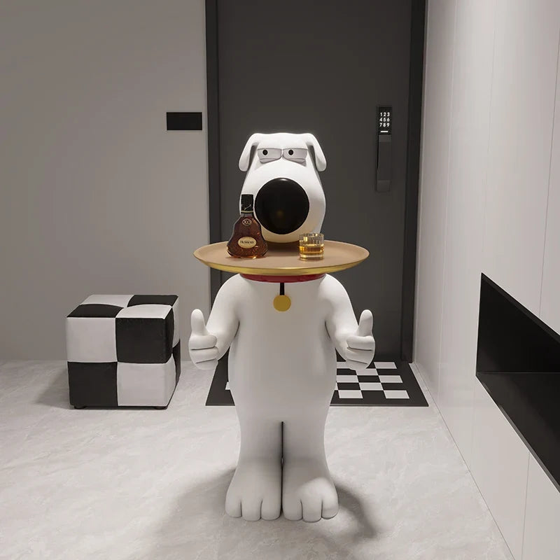 THE CONCIERGE | Standing Dog Butler Sculpture