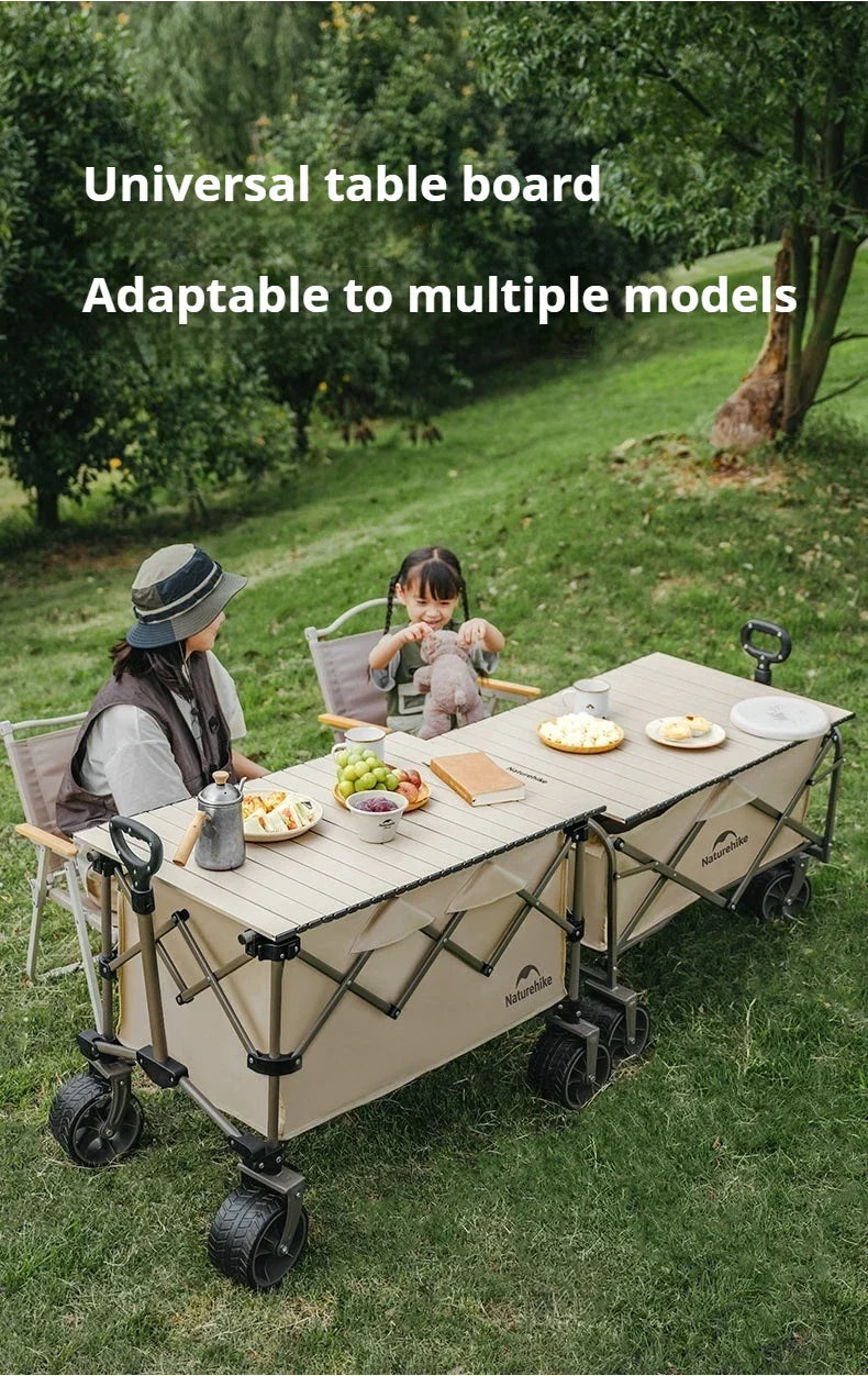 Naturehike Universal Trolley Table Board Portable Lightweight Outdoor Camping Folding Egg Roll Table Style Carbon Steel Picnic Tabletop Heavy Duty