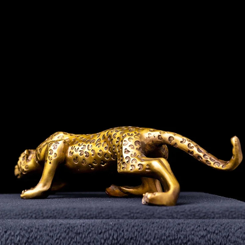 PANTHERA | Hand-Cast Bronze Stalking Leopard