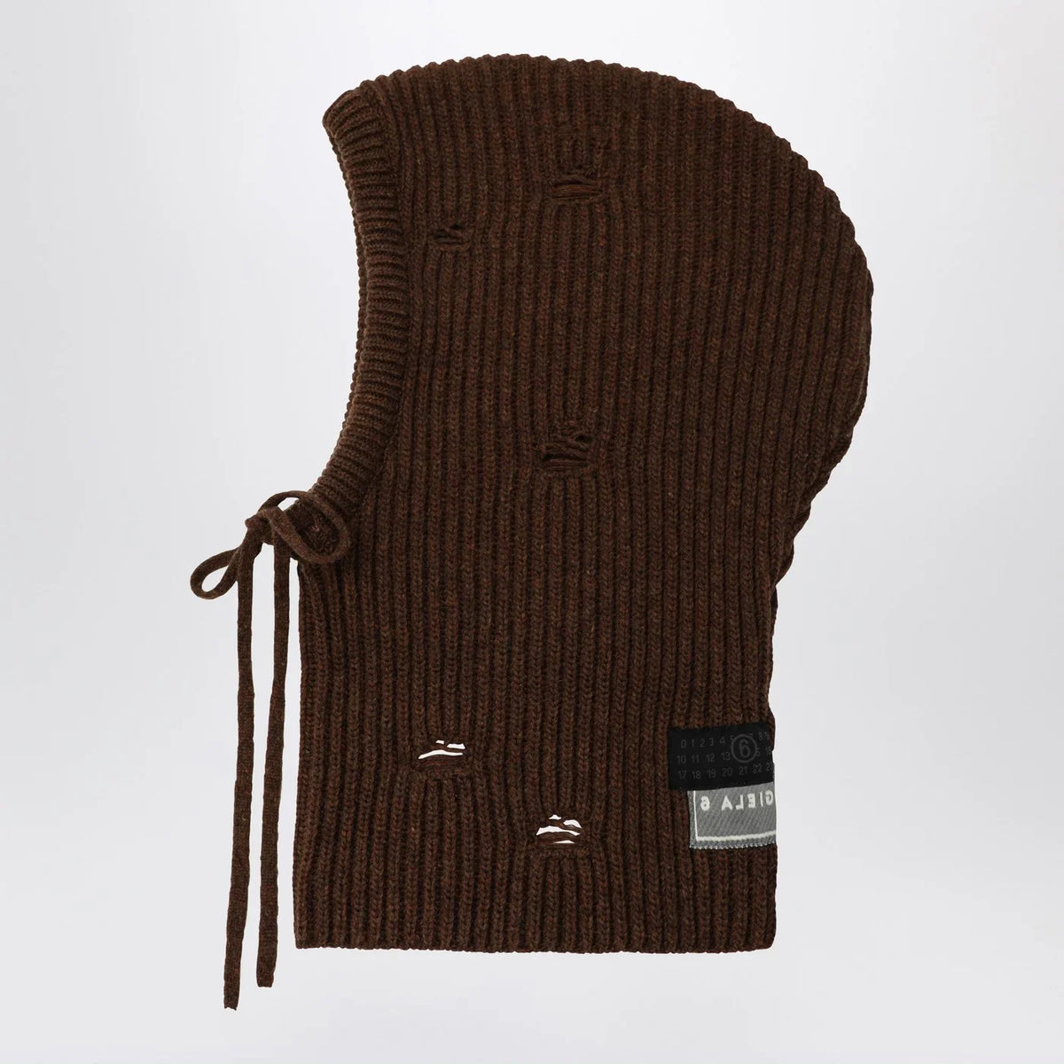 MM6 Maison Margiela - Brown wool-blend hood
