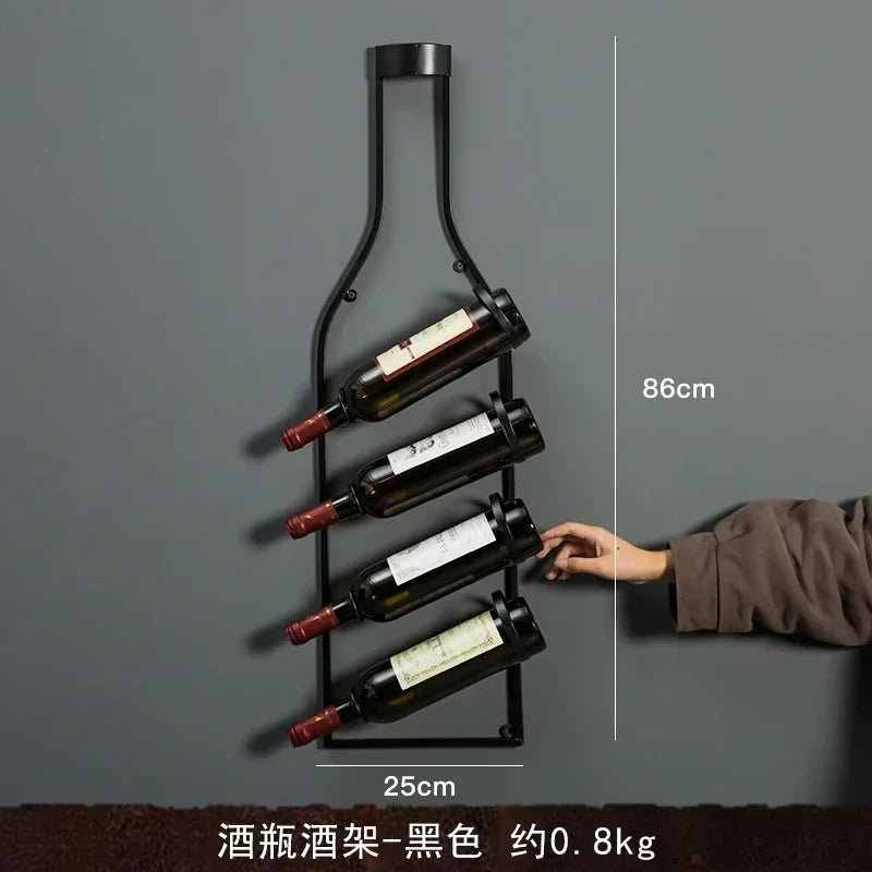 Bottle-Form Wall Wine Rack