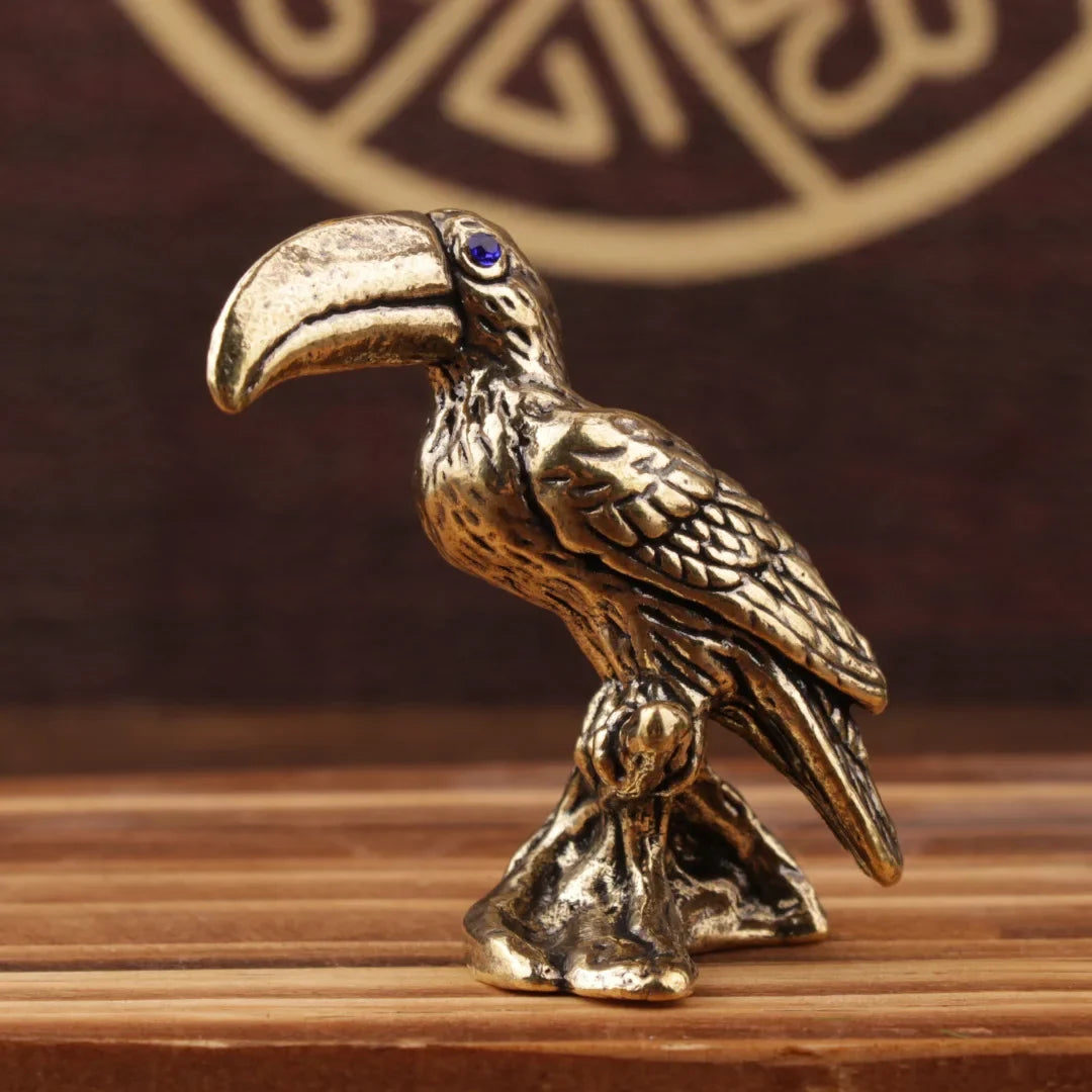 Miniature Brass Toucan Sculpture