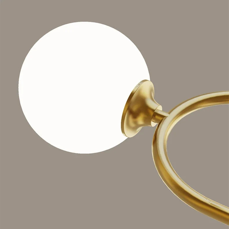 Globe and Ring Semi-Flush Ceiling Light