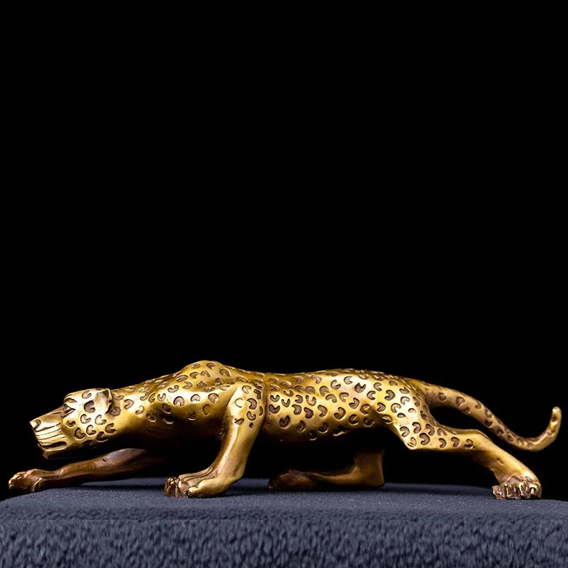 PANTHERA | Hand-Cast Bronze Stalking Leopard