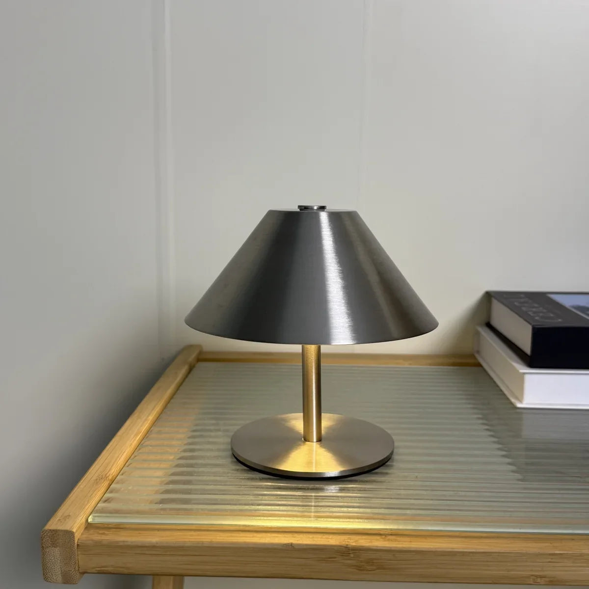 Cone Shade Rechargeable Touch Table Lamp