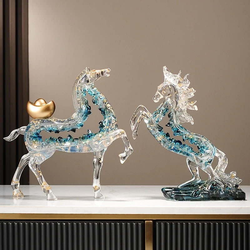 Crystal-Form Horse Sculpture