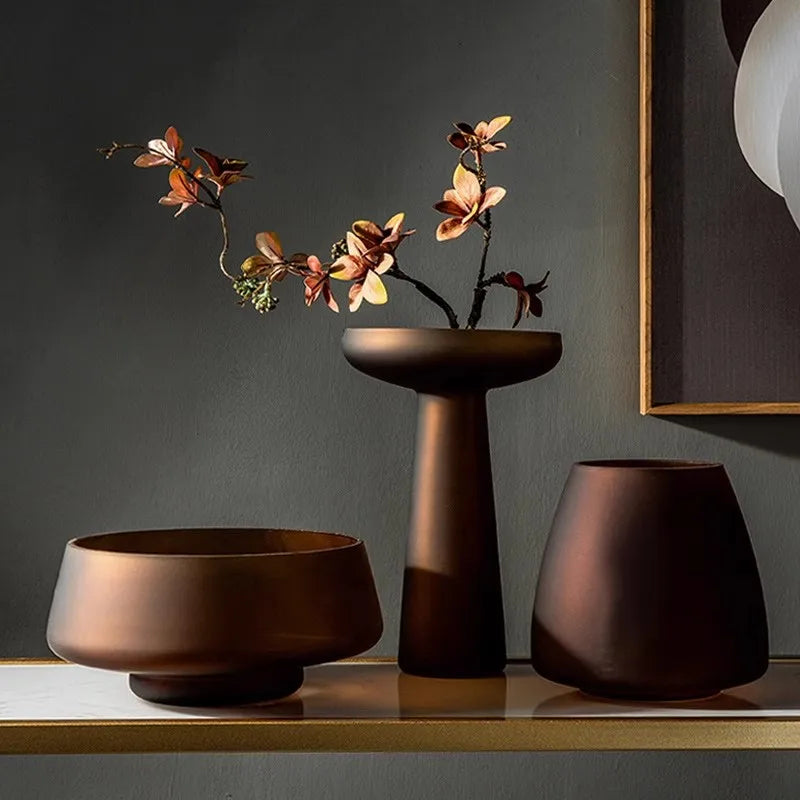 Frosted Glass Vase Collection