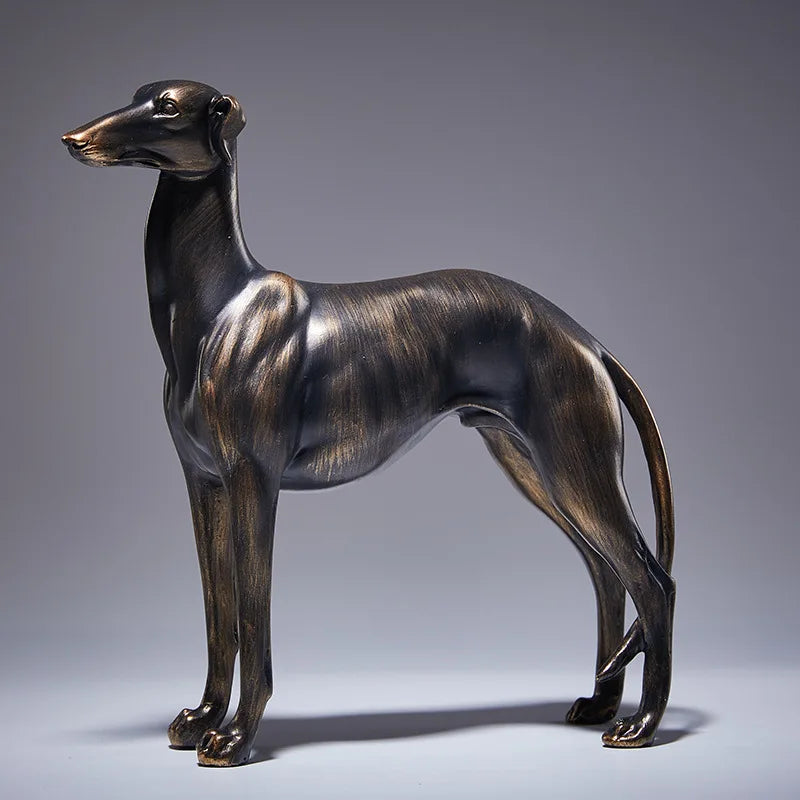 Standing Greyhound Resin Sculpture