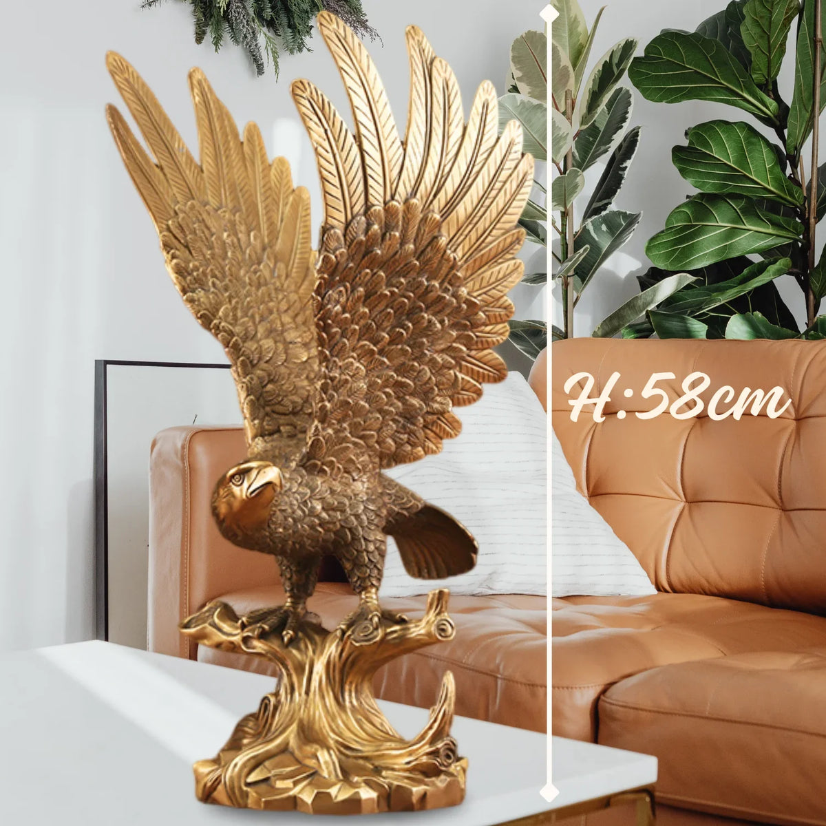 Bronze Flying Eagle Sculpture