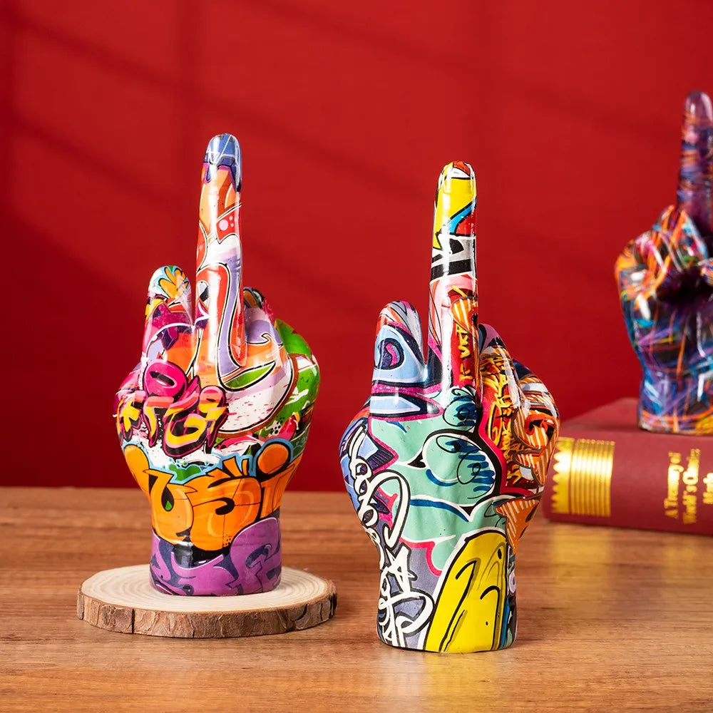 Graffiti Hand Resin Sculpture