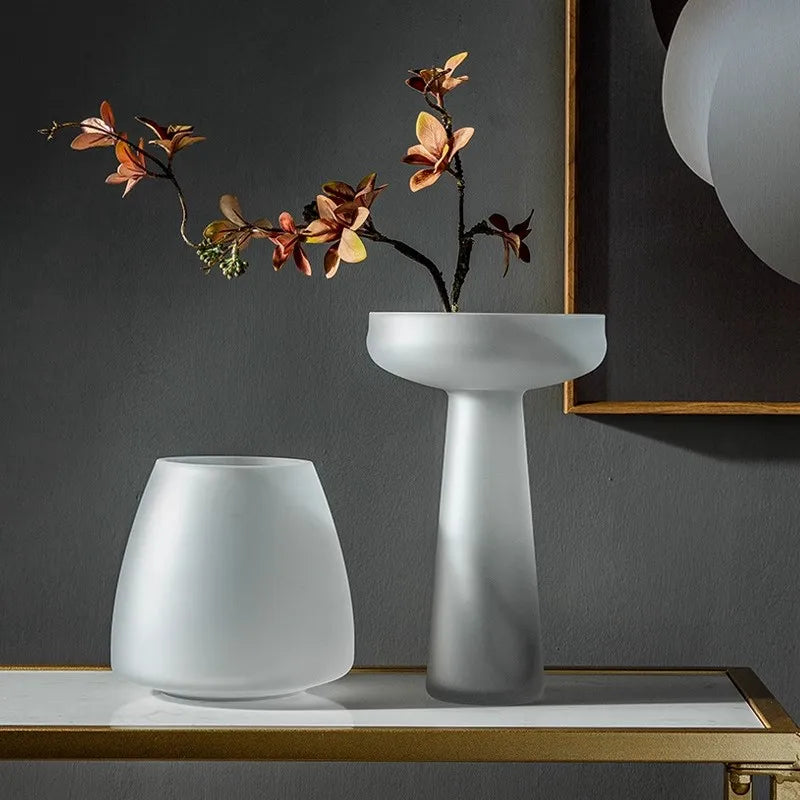 Frosted Glass Vase Collection