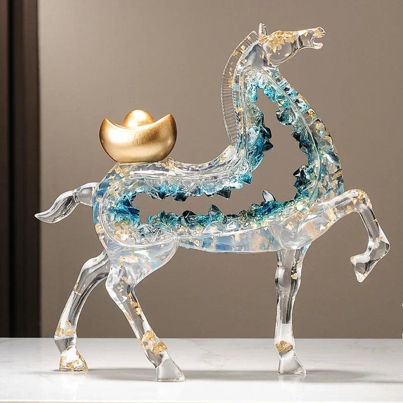 Crystal-Form Horse Sculpture