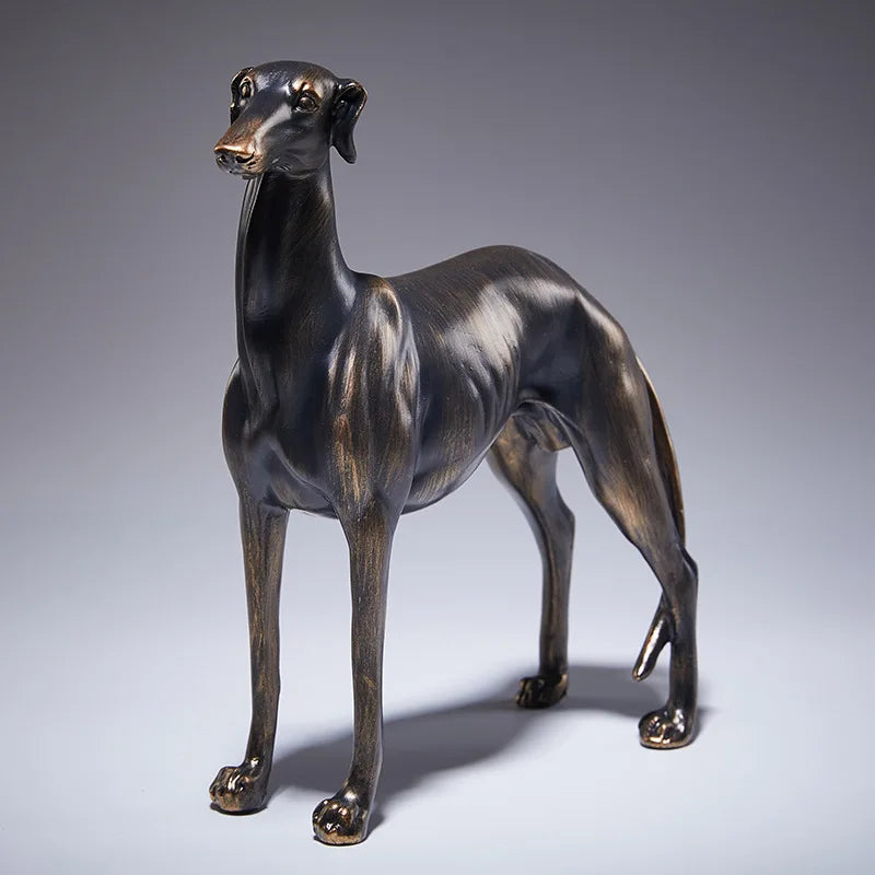 Standing Greyhound Resin Sculpture