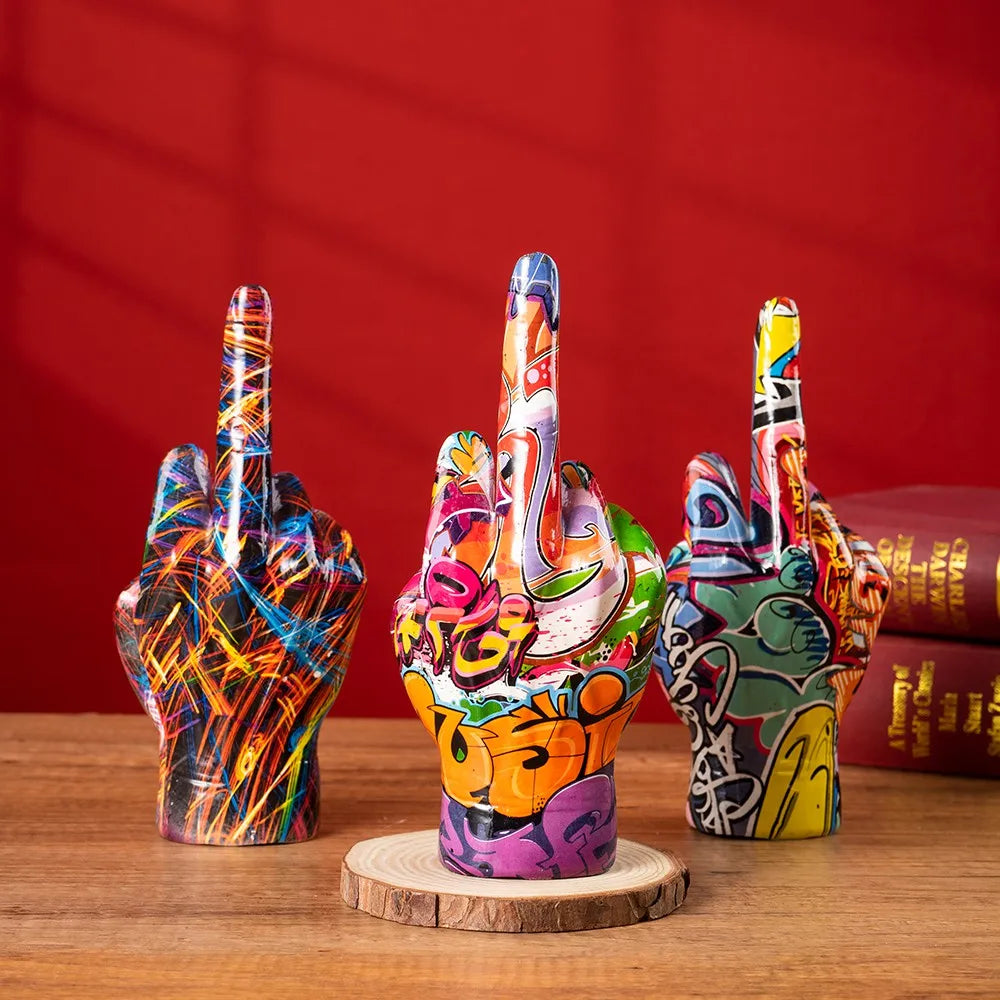 Graffiti Hand Resin Sculpture