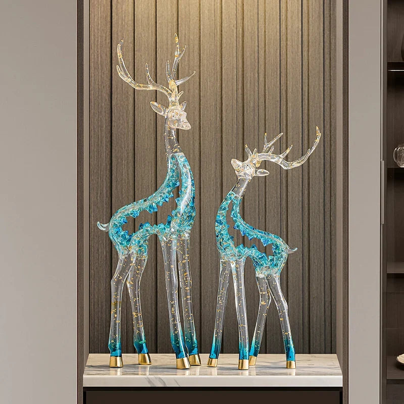 Crystal-Form Stag Sculpture