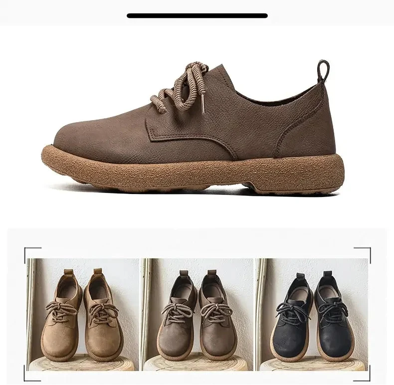 Low-Seam Round-Toe Oxford