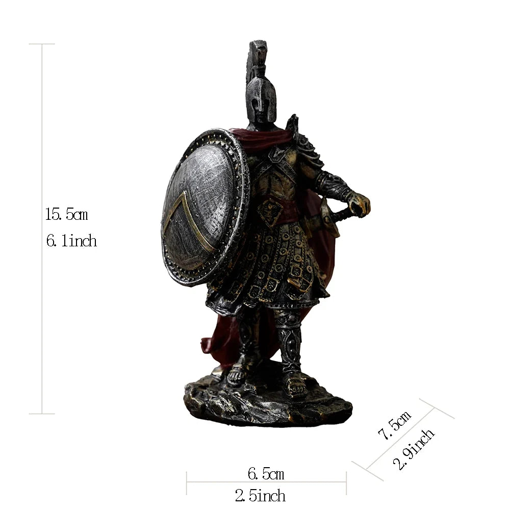 THE PAUSANIAS
Spartan Shield-Bearer Sculpture · Hand-Finished Resin