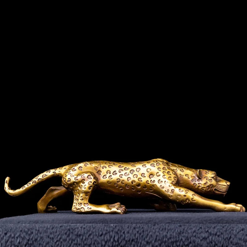 PANTHERA | Hand-Cast Bronze Stalking Leopard