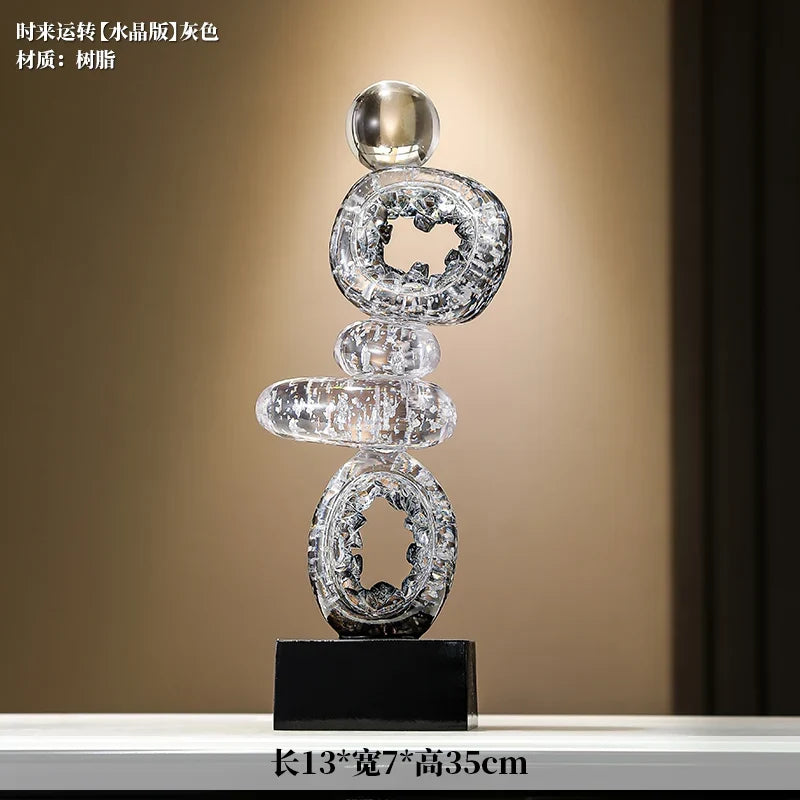 Stacked Totem Resin Sculpture