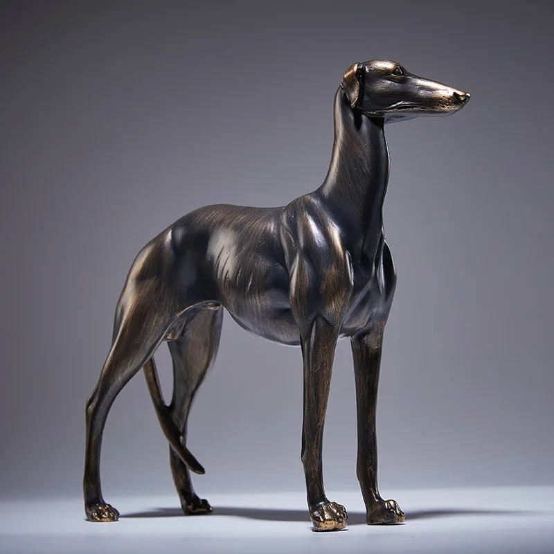Standing Greyhound Resin Sculpture