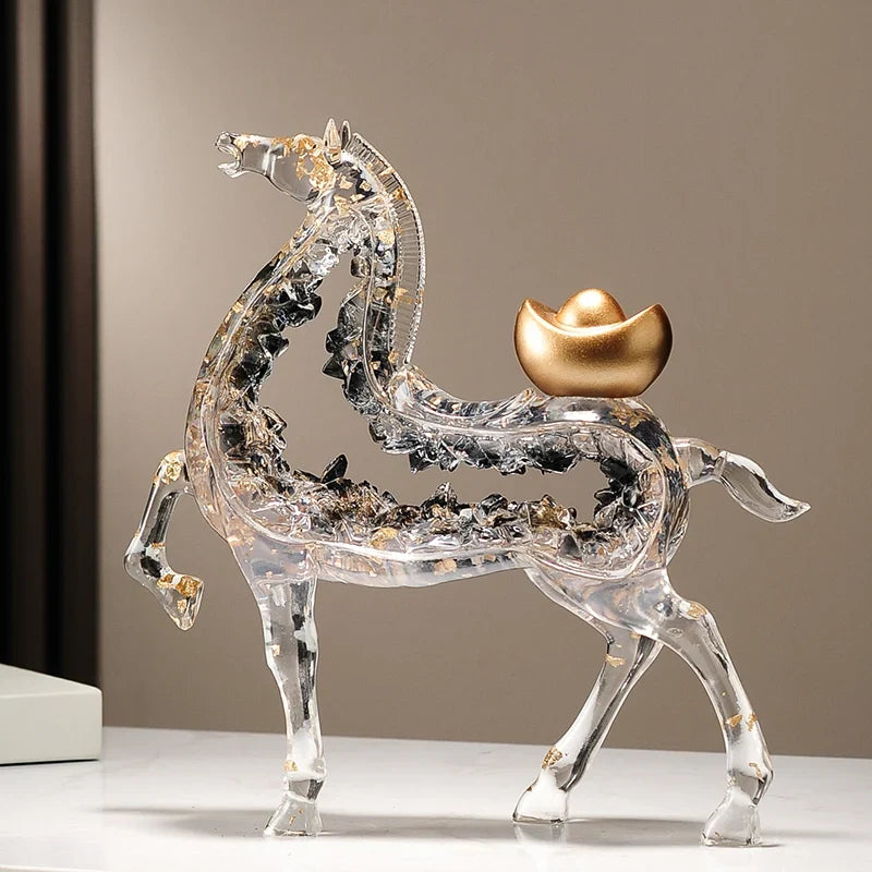 Crystal-Form Horse Sculpture