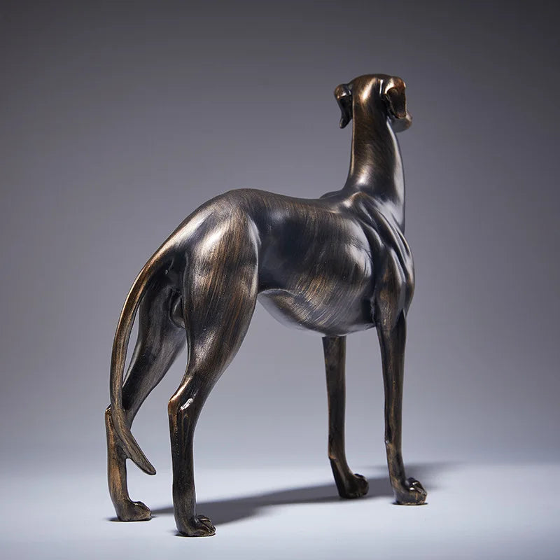 Standing Greyhound Resin Sculpture
