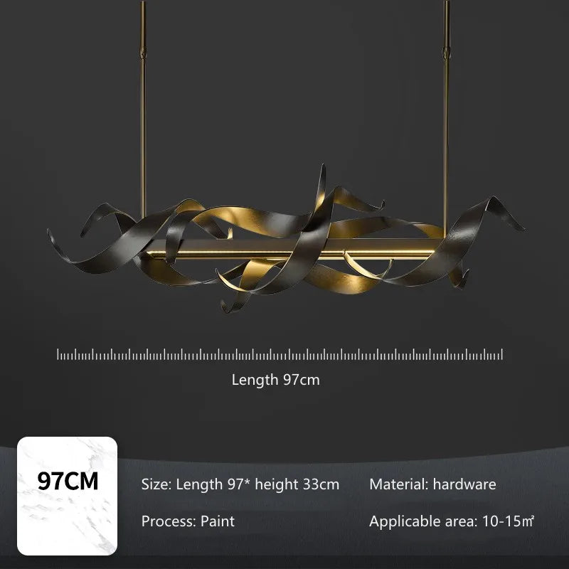 Twisted Ribbon LED Pendant Chandelier