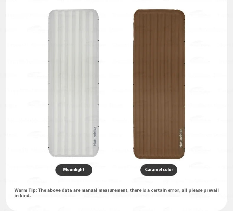 Naturehike Inflatable Cushion Series Inflatable Mat Splicing Sleeping Pad 2 Different Style Camping TPU Thickened 9.5cm Outdoor Bed Air Mattress