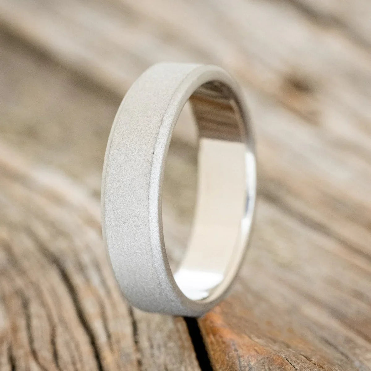 Sandblasted Wedding Band - Titanium (6mm) - Size 8 1/2